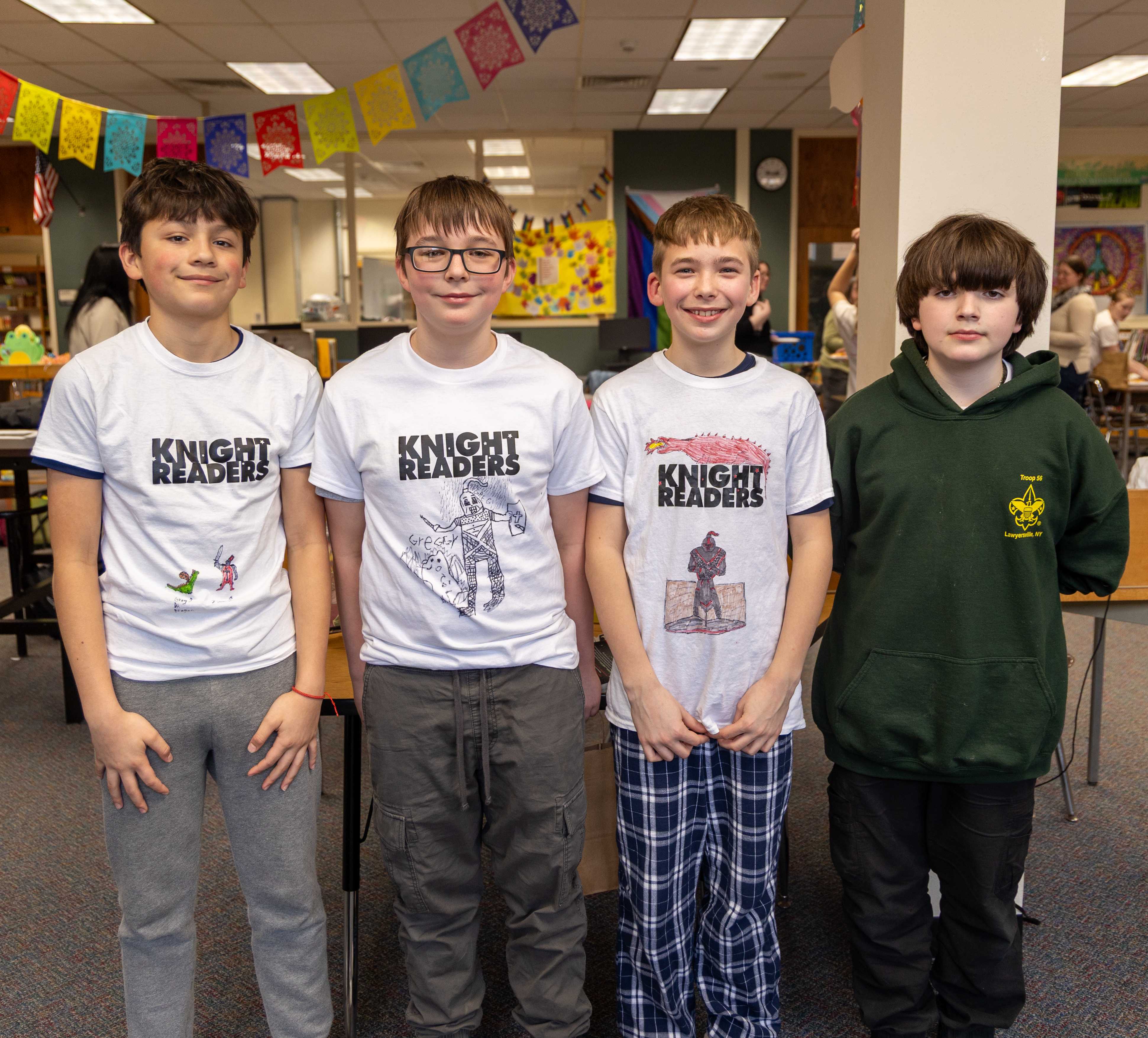 Knight Readers undefined Jonah Dinge, Julian Gagnon, Nathaniel Davis, Connor Santillan
